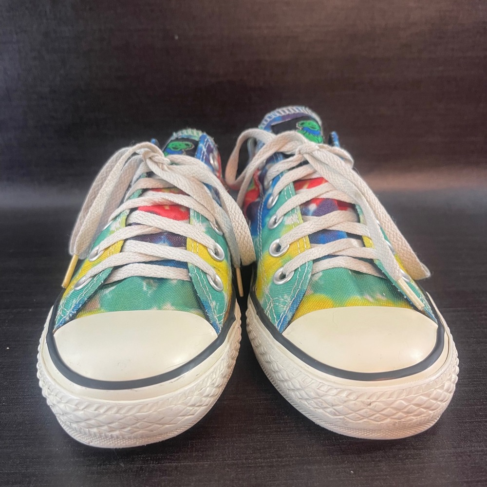 Converse Chuck Taylor Grateful Dead Dancing Bears Womens 7 Tie Dye Low Top Shoes - Picture 2 of 9